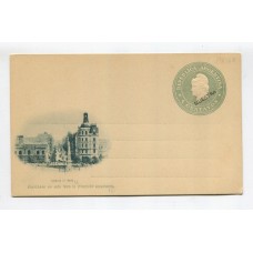 ARGENTINA ENTERO POSTAL GJ TAR-22-B TARJETA CON VISTA Y SOBRECARGA MUESTRA U$ 15